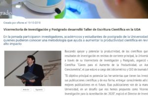 investigación postgrado taller escritura cientifica